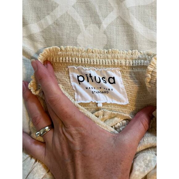 Pitusa cream pull on cover up pants burnout women’s - Picture 4 of 11